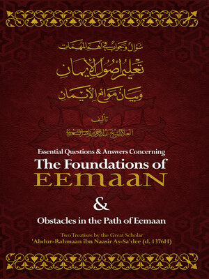 cover image of Essential Q&A Concerning the Foundations of Eemaan